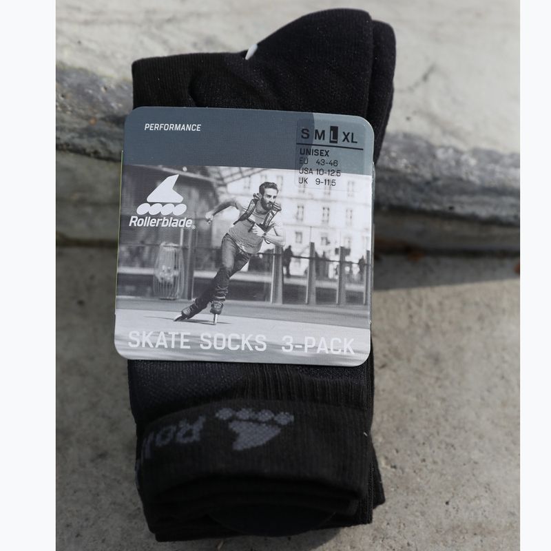 Skarpety Rollerblade Skate Socks 3 pary black 8