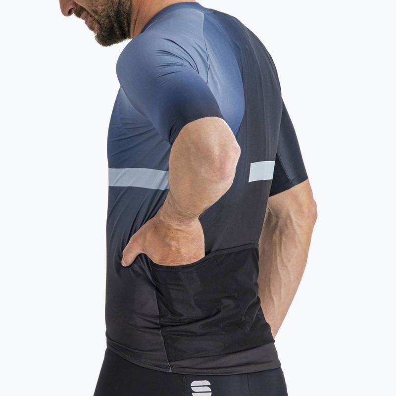 Koszulka rowerowa męska Sportful Bomber black/galaxy blue 5