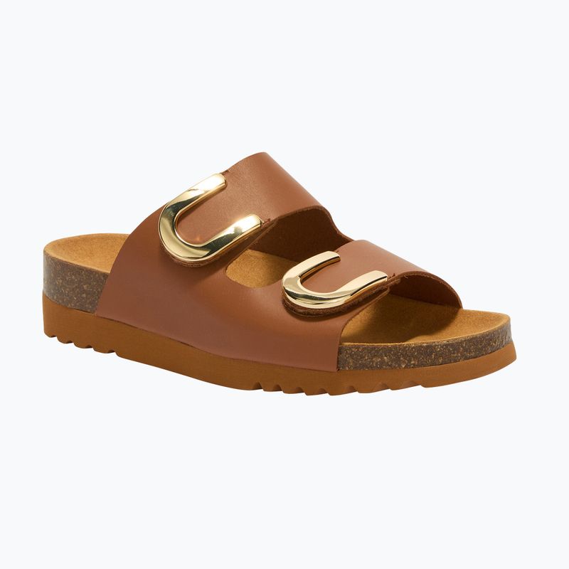 Klapki damskie Scholl Montery 2 Straps Ad Med cognac 8