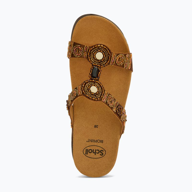 Klapki damskie Scholl New Bogota Wedge Med cognac/multi 11