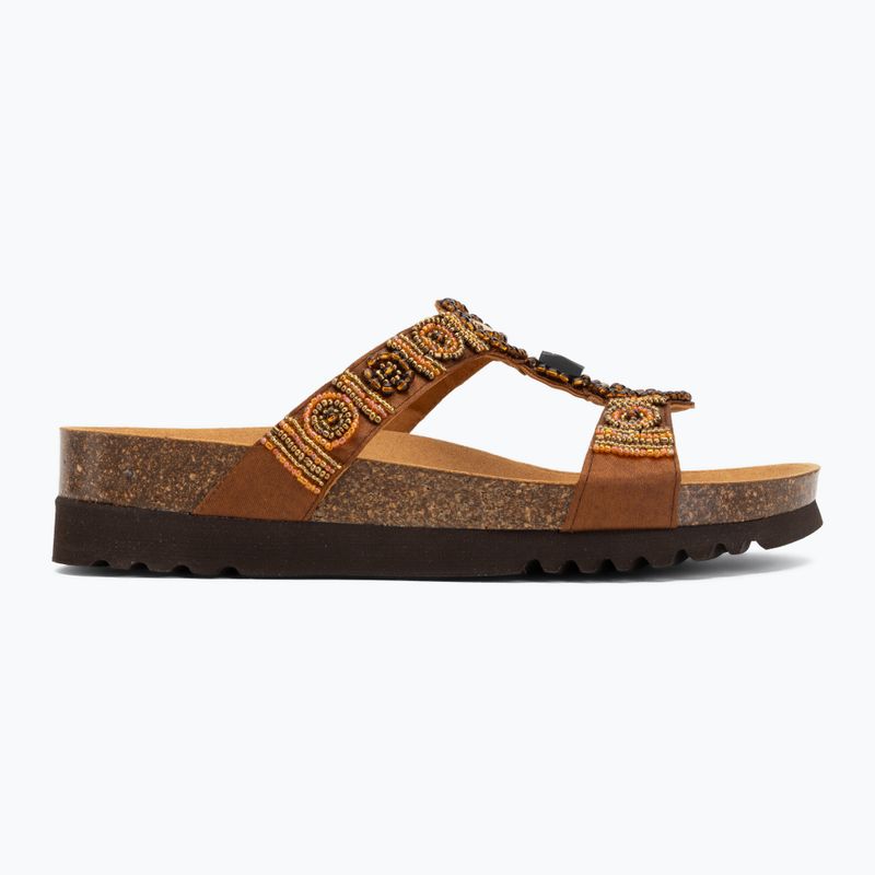 Klapki damskie Scholl New Bogota Wedge Med cognac/multi 2