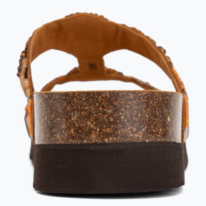 Klapki damskie Scholl New Bogota Wedge Med cognac/multi 6