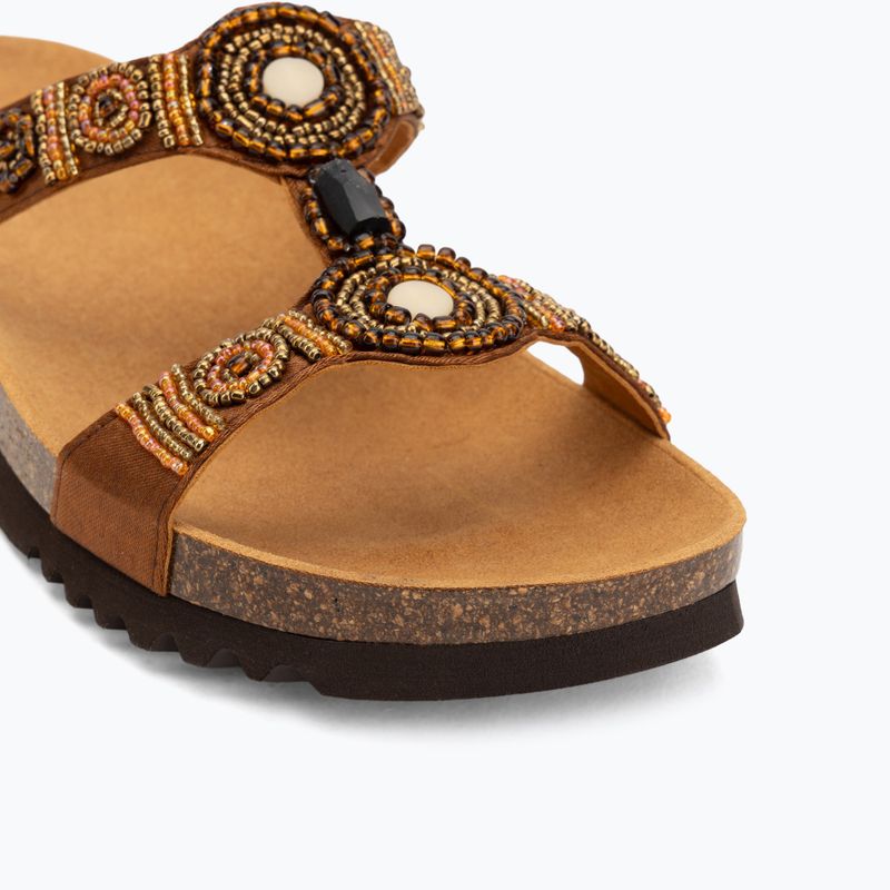 Klapki damskie Scholl New Bogota Wedge Med cognac/multi 7