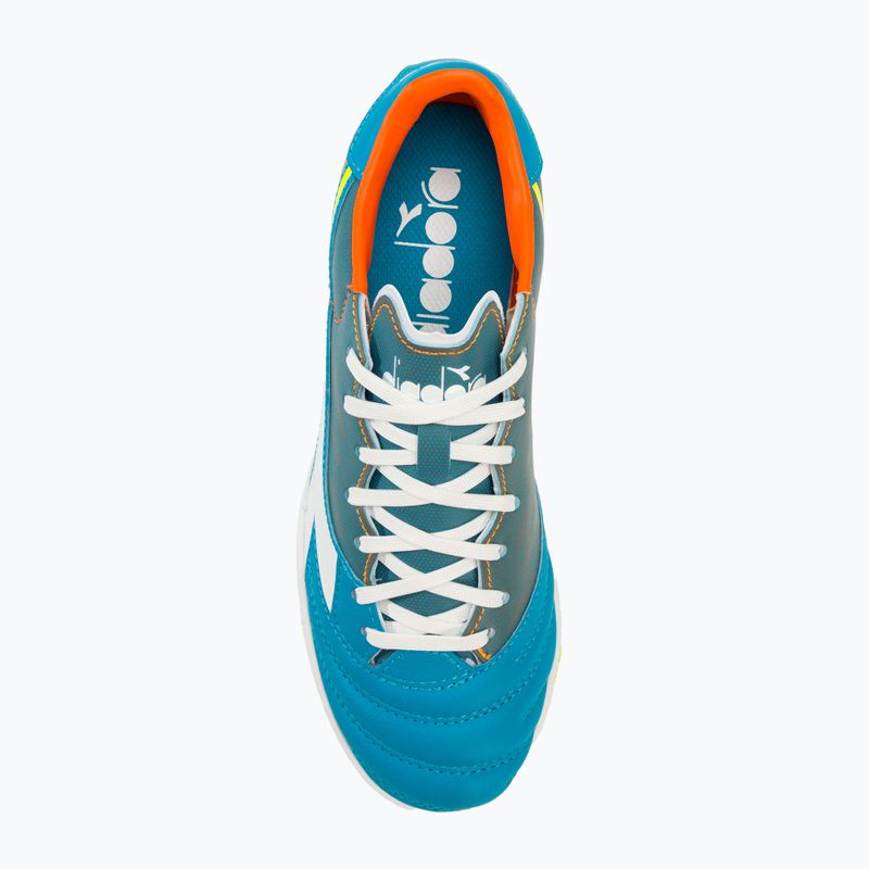 Buty piłkarskie męskie Diadora Brasil Elite Veloce GR TFR blue fluo/white/orange 5