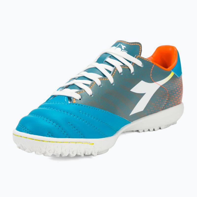 Buty piłkarskie męskie Diadora Brasil Elite Veloce GR TFR blue fluo/white/orange 7