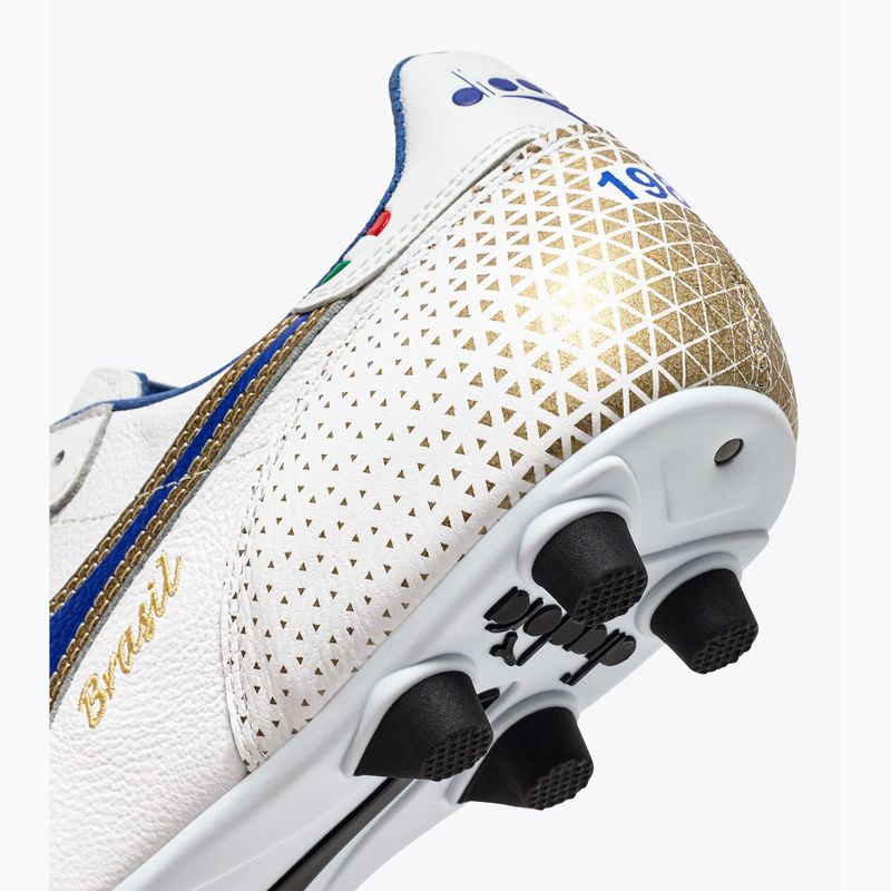 Buty piłkarskie męskie Diadora Brasil Italy OG GR LT+ MDPU white/blue/gold 9