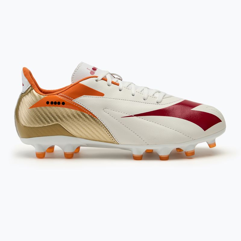 Buty piłkarskie męskie Diadora Maximus LT SLP12 white/chili pepper/russet orange 2