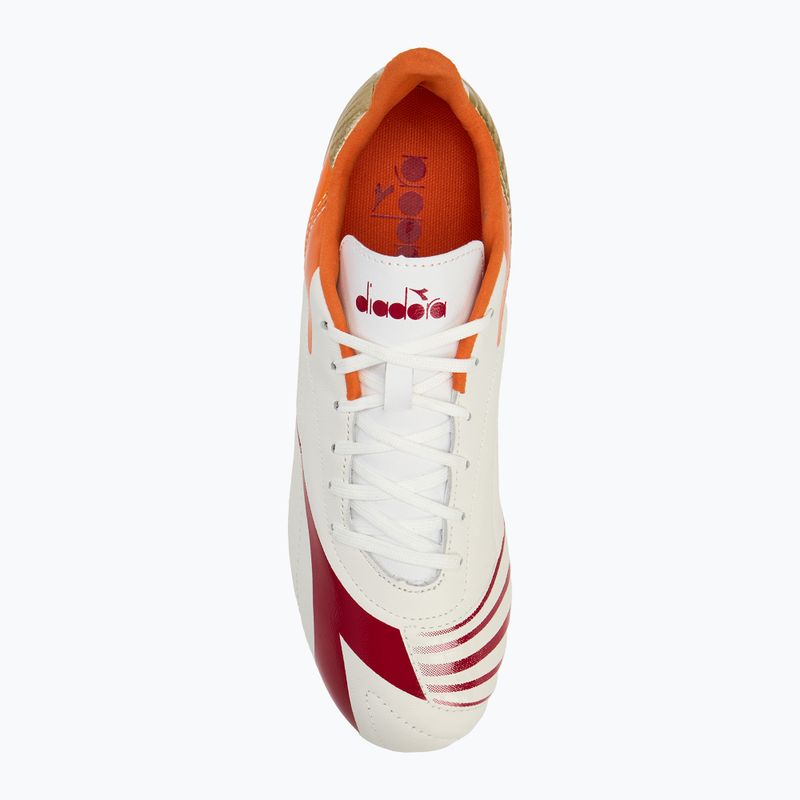 Buty piłkarskie męskie Diadora Maximus LT SLP12 white/chili pepper/russet orange 5