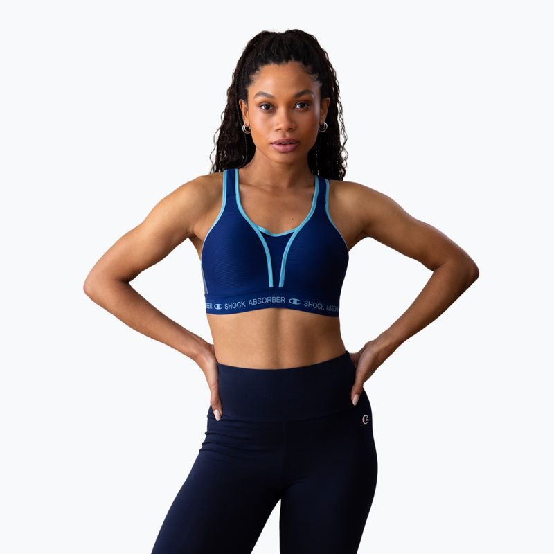 Biustonosz treningowy Shock Absorber Ultimate Run Bra Padded athletic navy 3