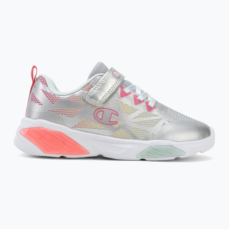 Buty dziecięce Champion Wave Tri G PS Low Cut silver/blue burgundy/imperial light blue 2