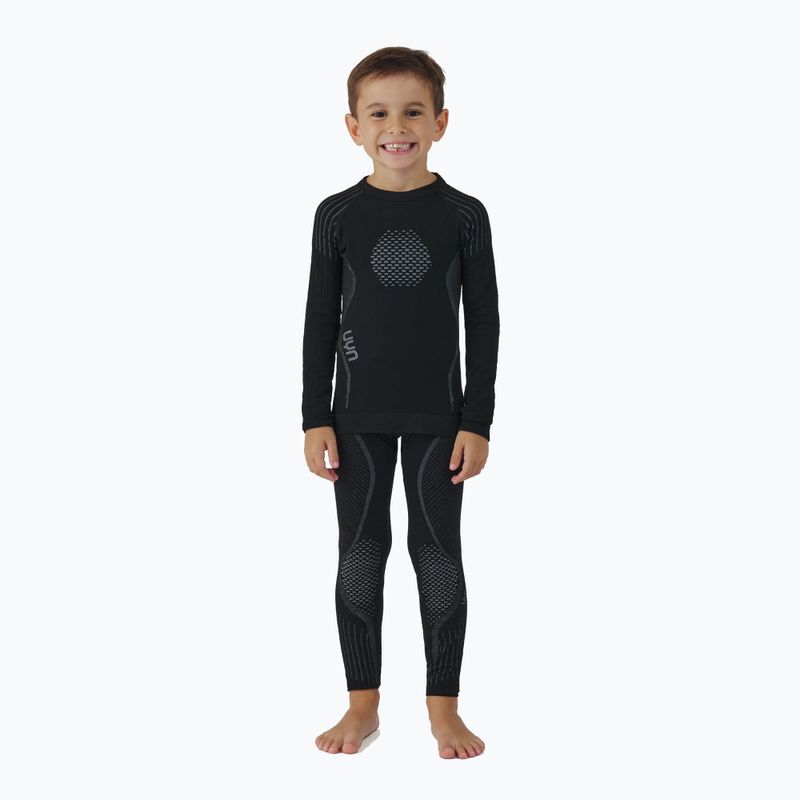 Komplet bielizny termoaktywnej dziecięcej UYN Junior Visyon 2.0 black