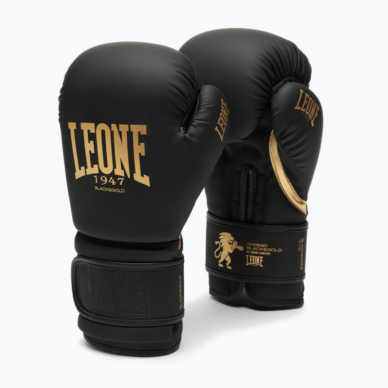 Rękawice bokserskie LEONE 1947 Idol black/gold 2