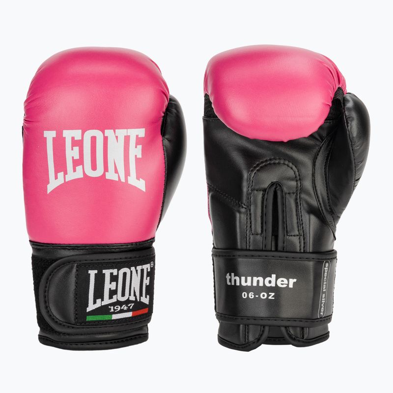 Rękawice bokserskie dziecięce LEONE 1947 Thunder Jr fuchsia