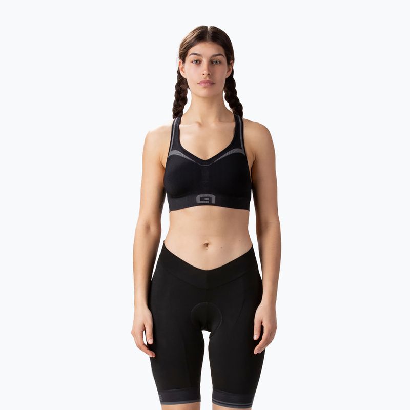 Spodenki rowerowe damskie Alé Classico LL black/charcoal grey 2
