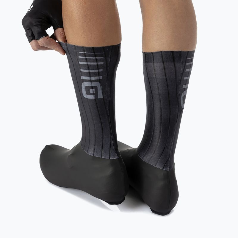 Ochraniacze na buty rowerowe Alé Whizzy na buty black/grey 2