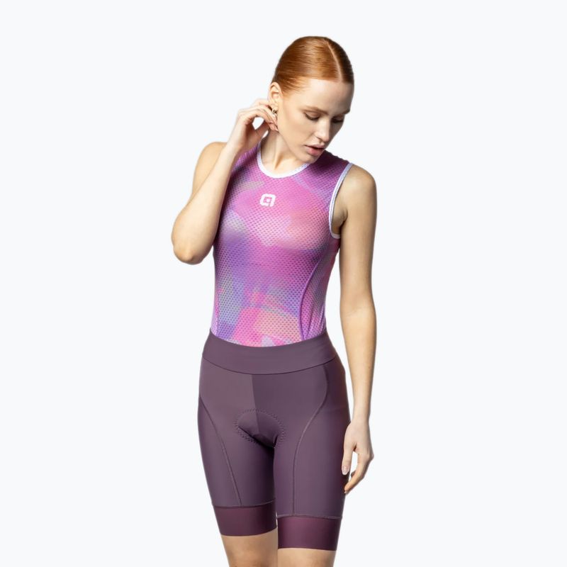 Spodenki rowerowe damskie Alé Magic Colour bordeaux 2