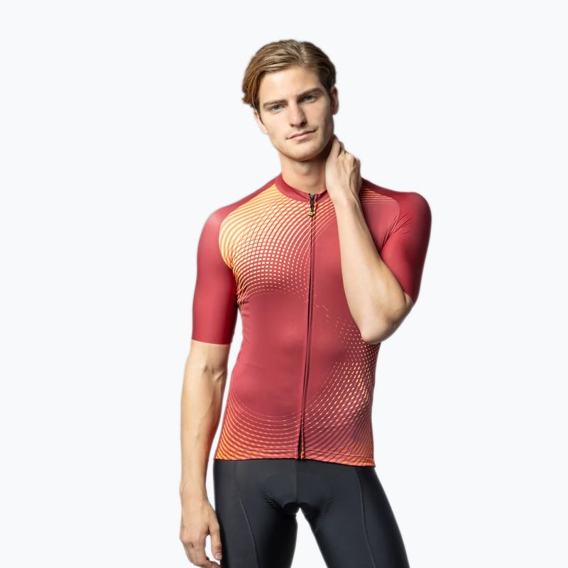 Koszulka rowerowa męska Alé Optical bordeaux