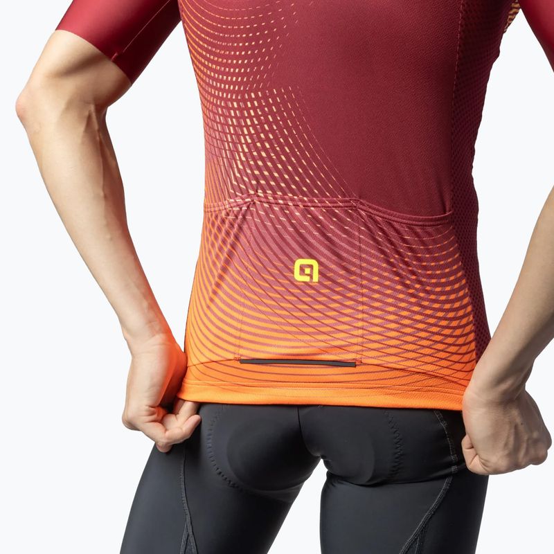 Koszulka rowerowa męska Alé Optical bordeaux 6