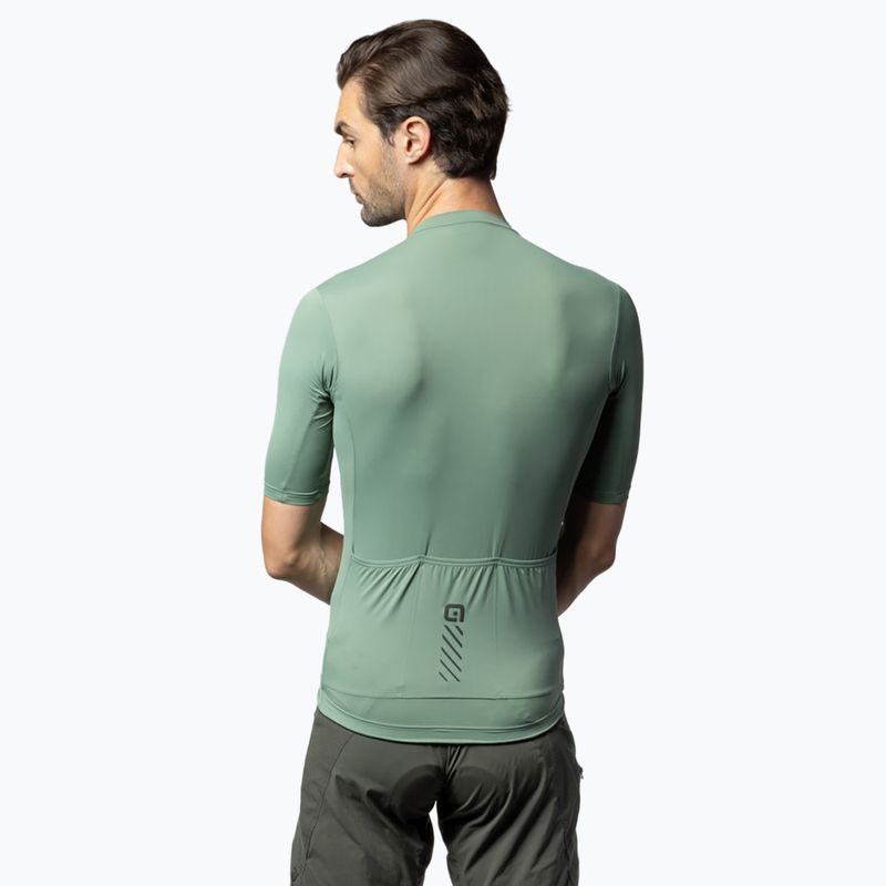 Koszulka rowerowa męska Alé Color Block Off Road army green 2