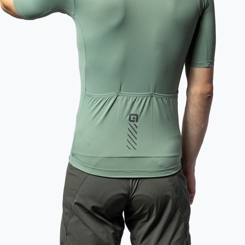 Koszulka rowerowa męska Alé Color Block Off Road army green 5
