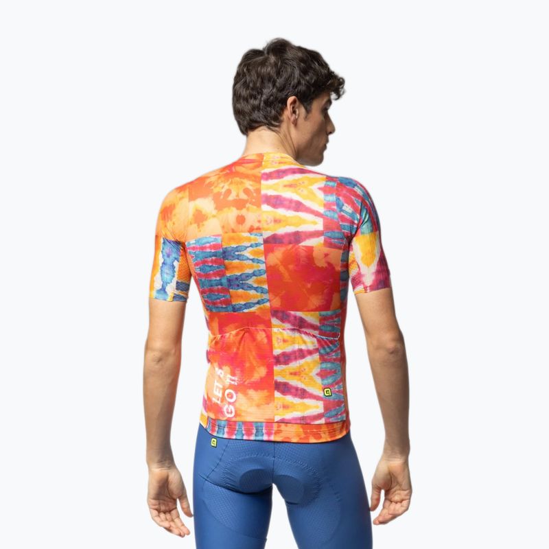 Koszulka rowerowa męska Alé Clorofilla orange combo 3