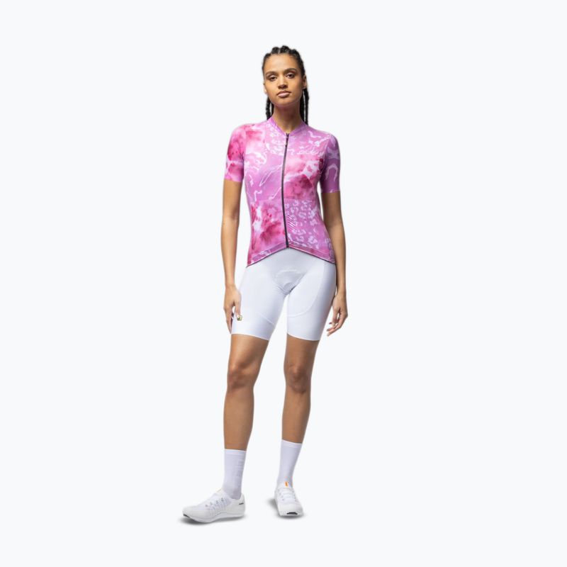 Koszulka rowerowa damska Alé Linfa pink combo 2