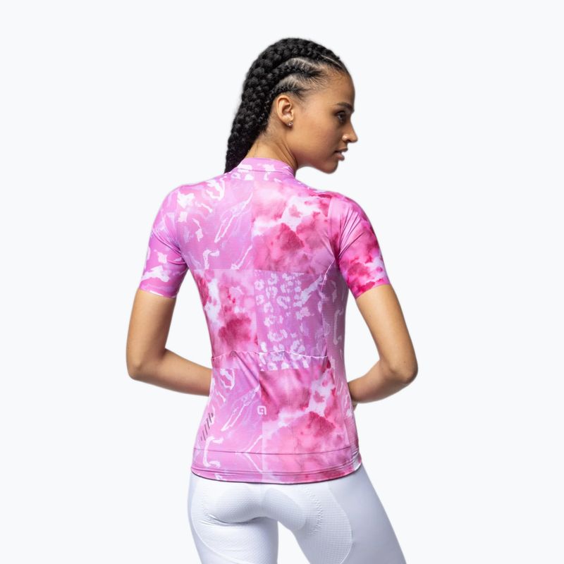 Koszulka rowerowa damska Alé Linfa pink combo 3