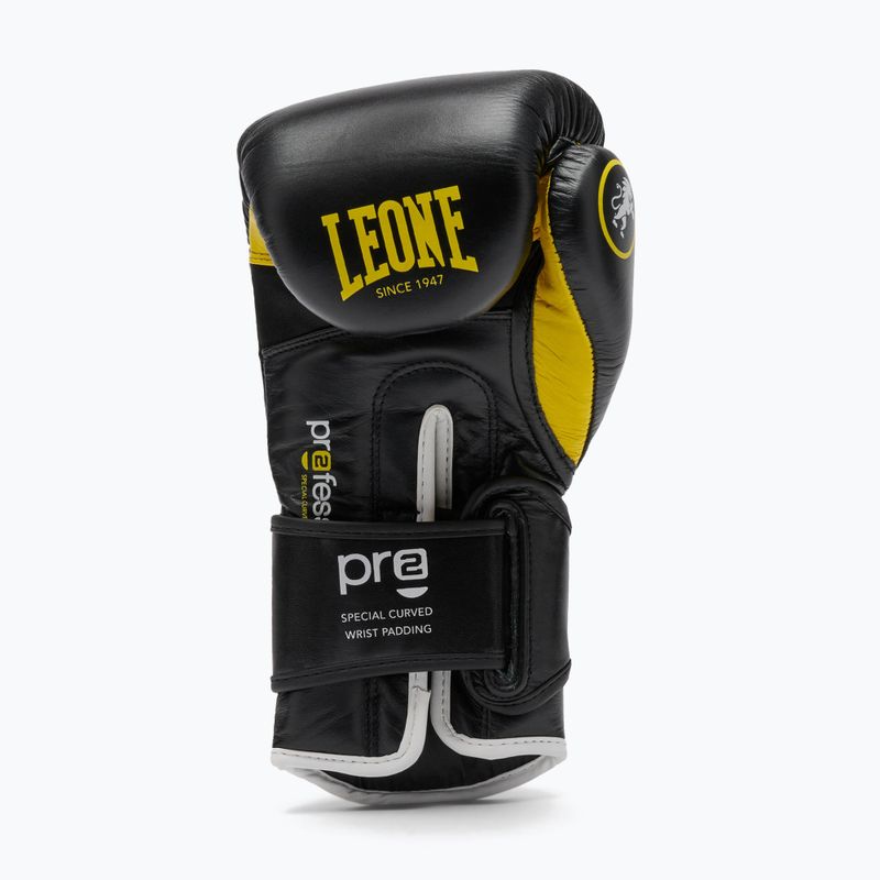 Rękawice bokserskie LEONE 1947 Professional 2 giallo/yellow 4