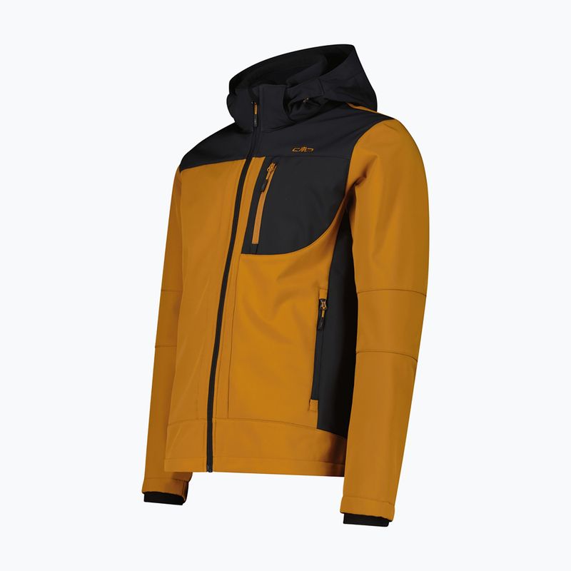Kurtka softshell męska CMP 3A01787N Zip Hood caramel/antracite 3