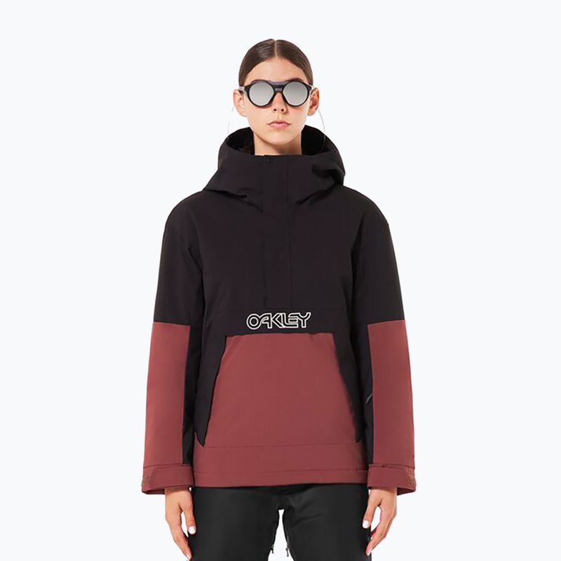 Kurtka snowboardowa damska Oakley WMNS TNP TBT Isulated Anorak blakout/grenache