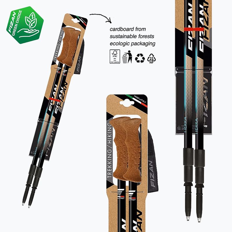 Kije trekkingowe Fizan Tierra beige/water green 10