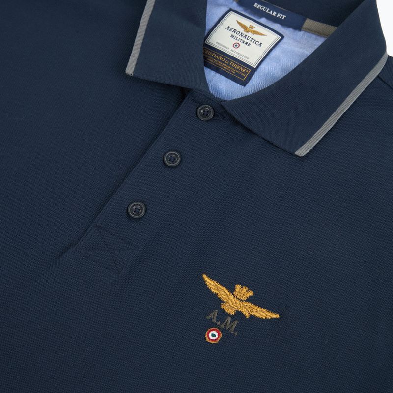 Koszulka polo męska Aeronautica Militare 262PO1308UP00082 Polo blu navy 3
