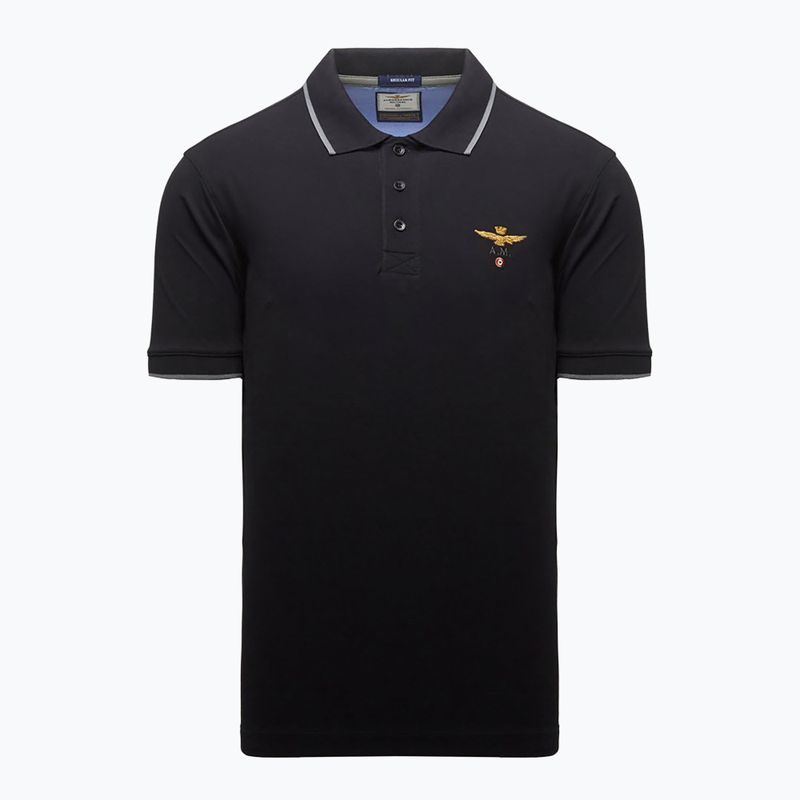 Koszulka polo męska Aeronautica Militare 262PO1308UP00082 Polo jet black