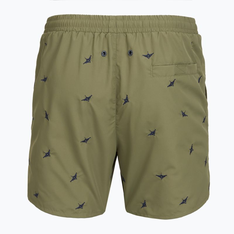 Szorty kąpielowe męskie Aeronautica Militare BW0232UCT04317 lichen green 2
