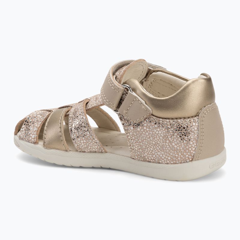 Sandały dziecięce Geox Macchia white/gold 3