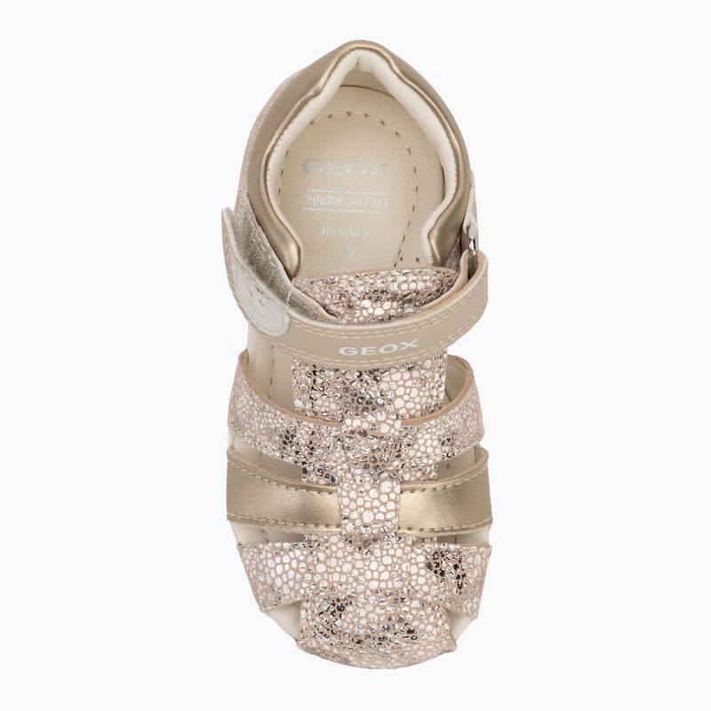 Sandały dziecięce Geox Macchia white/gold 5