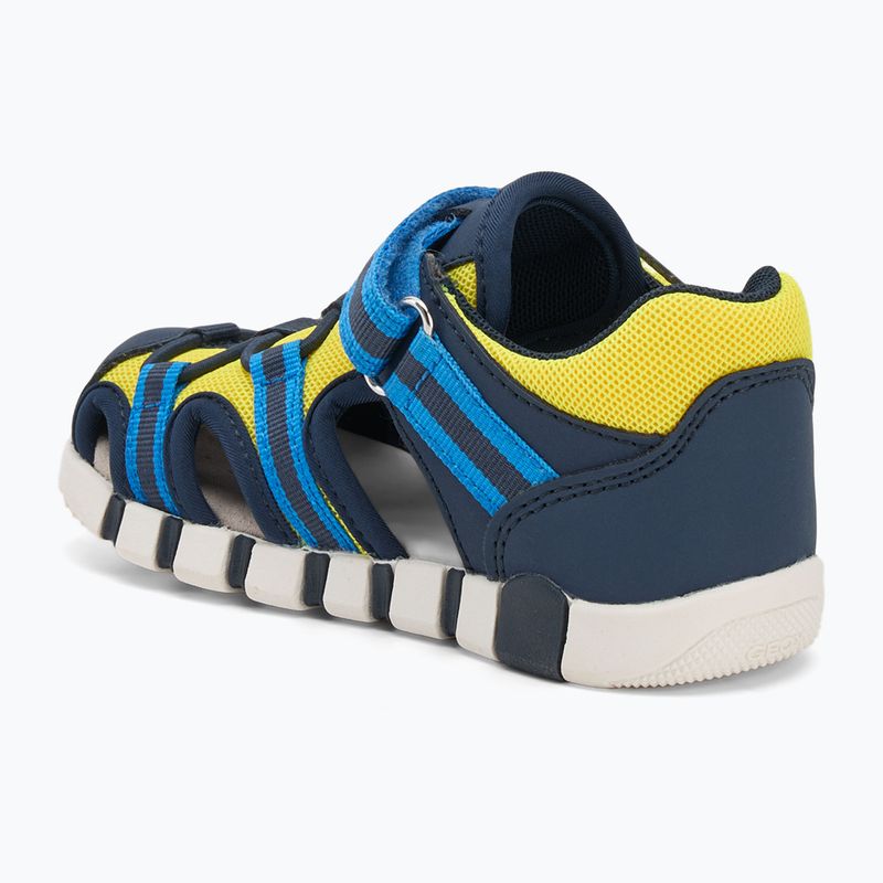 Sandały dziecięce Geox Iupidoo navy/fluo yellow 3