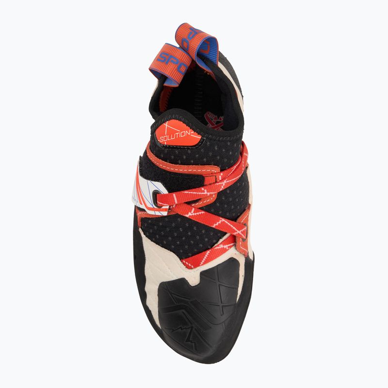 Buty wspinaczkowe damskie La Sportiva Solution white/lily orange 5
