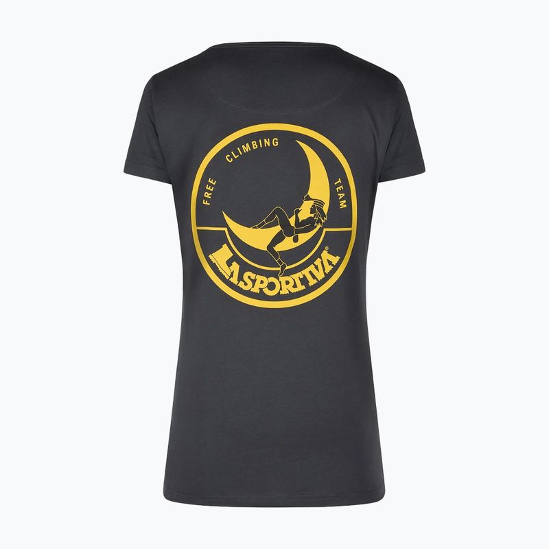 Koszulka damska La Sportiva Climbing on the Moon black/yellow 2