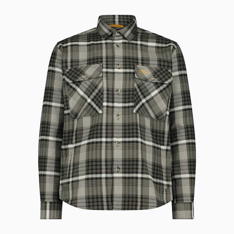 Koszula męska CMP 34S2717 olive/nero/bianco