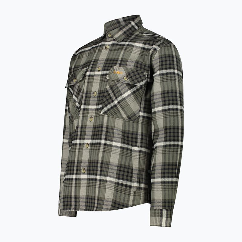Koszula męska CMP 34S2717 olive/nero/bianco 3