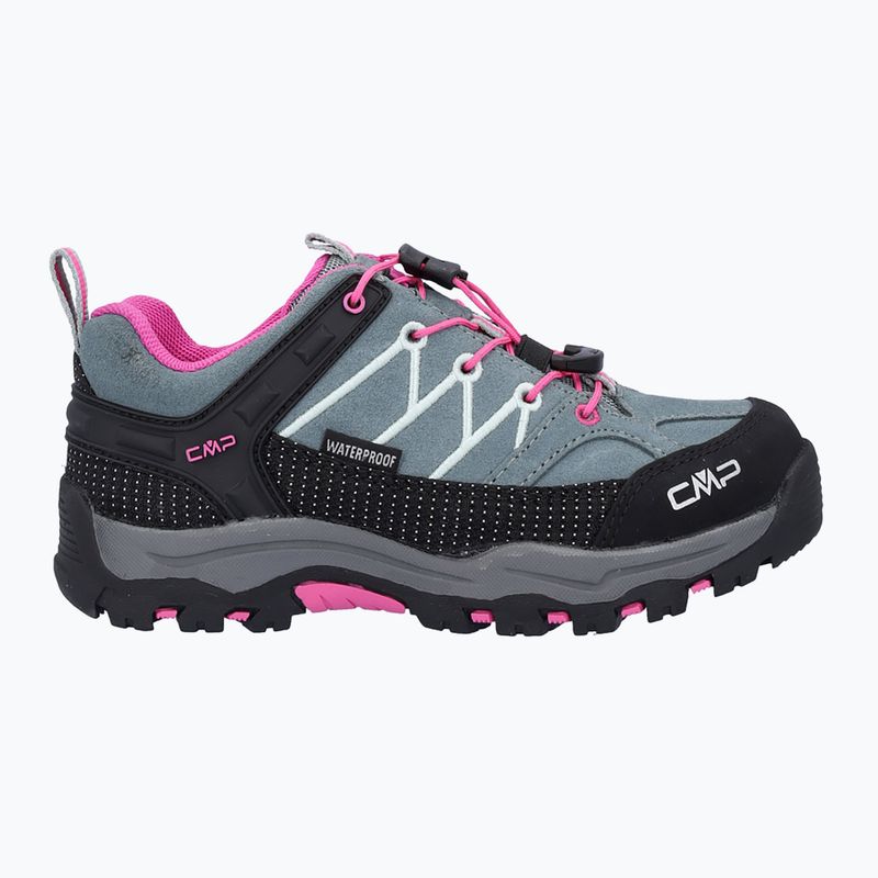 Buty trekkingowe dziecięce CMP Rigel Low Wp mineral green/purple fluo 9