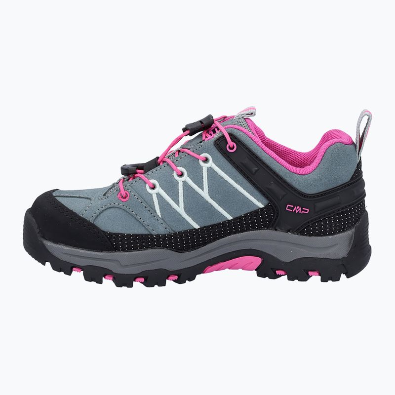 Buty trekkingowe dziecięce CMP Rigel Low Wp mineral green/purple fluo 10