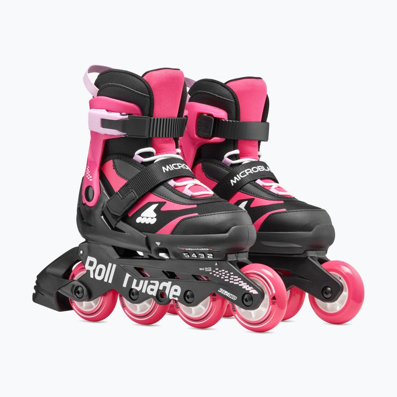 Rolki dla dzieci z ochraniaczami Rollerblade Microblade Combo Jr black/pink 6