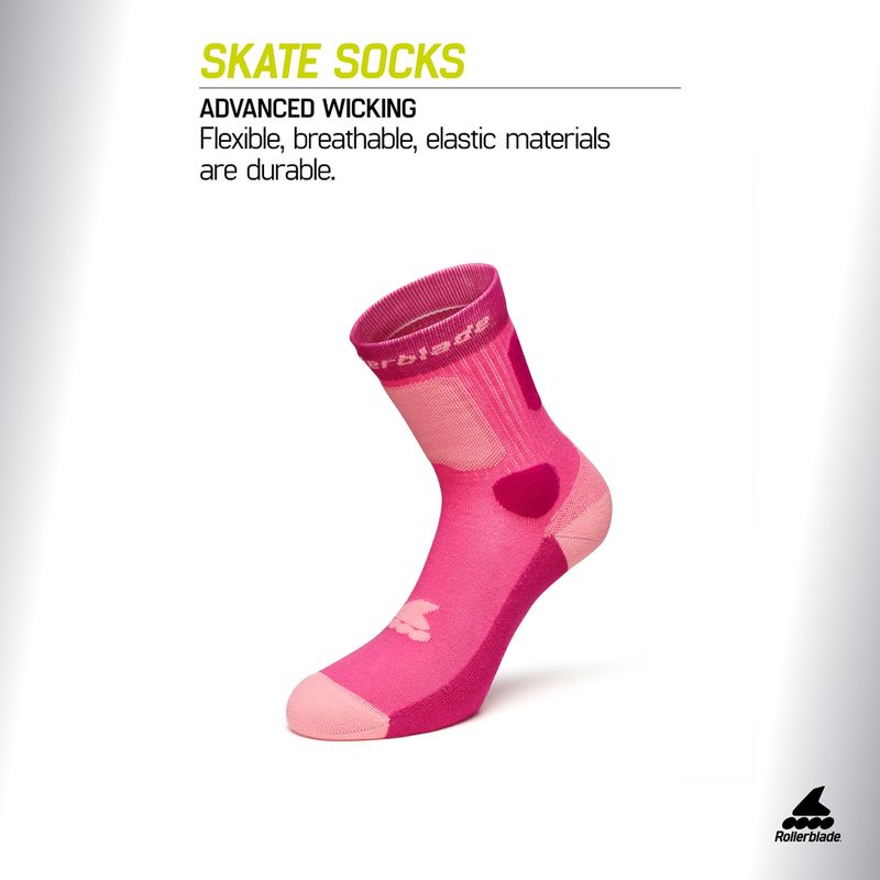 Skarpety Rollerblade Skate pink 3