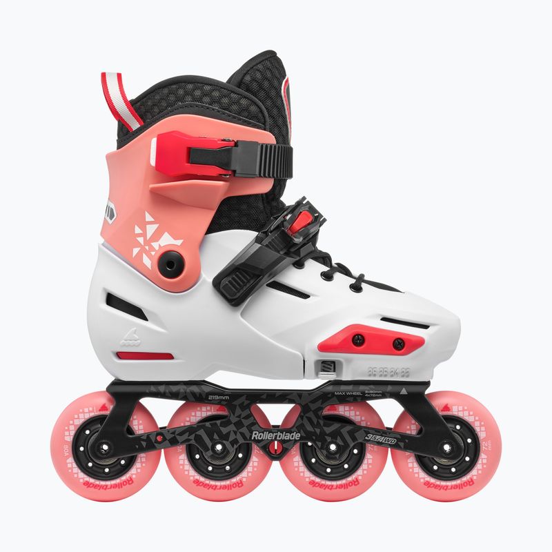 Rolki dziecięce Rollerblade Apex Jr platinum/coral 2