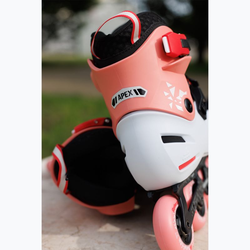 Rolki dziecięce Rollerblade Apex Jr platinum/coral 10