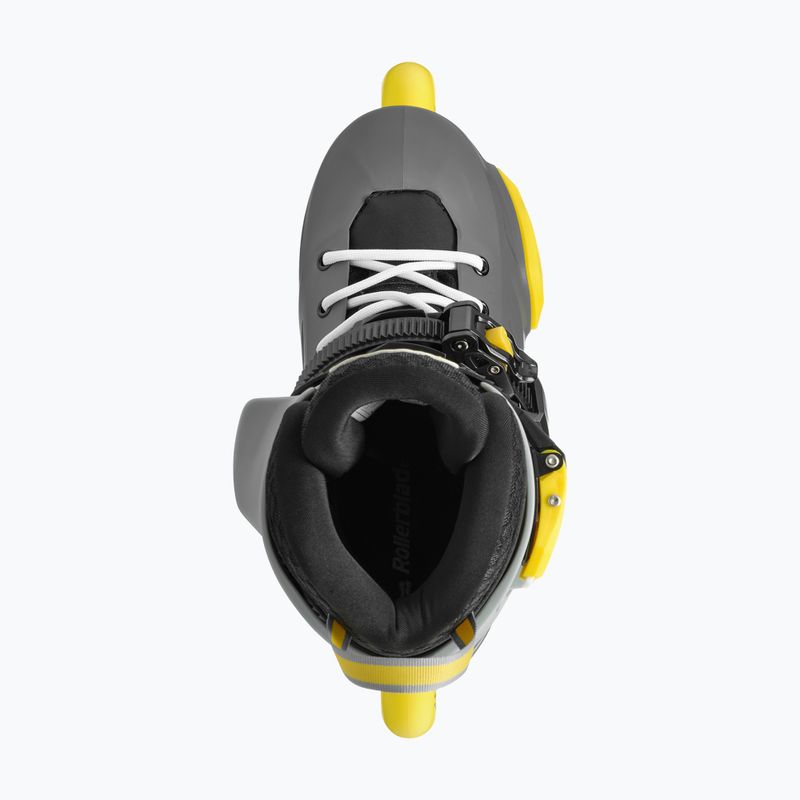 Rolki dziecięce Rollerblade Apex Jr charcoal/yellow 6