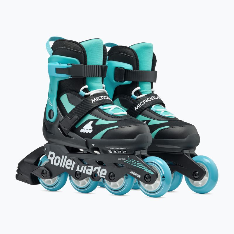 Rolki dziecięce Rollerblade Microblade Jr black/light blue 2