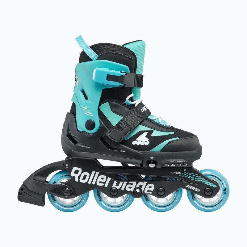 Rolki dziecięce Rollerblade Microblade Jr black/light blue 3